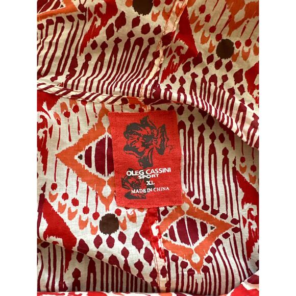 OLEG CASSINI SPORT Linen Gorpcore Utility Safari Streetwear Zip Hoodie Shirt XL - Picture 2 of 15